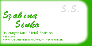 szabina sinko business card