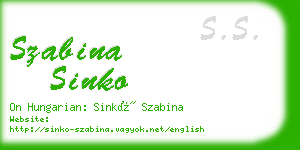 szabina sinko business card